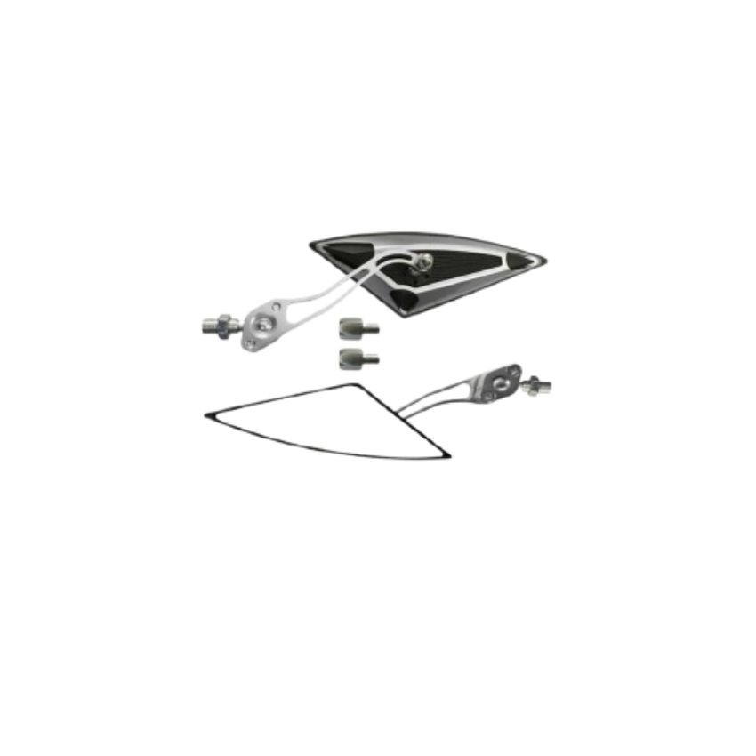 Üniversal Gri Siyah Üçgen Motosiklet Aynası