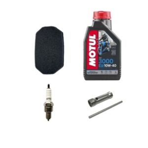 Cup Bakım Seti Filtre Süngeri+Buji+Buji Anahtarı+Motul 3000 10W40 Yağ