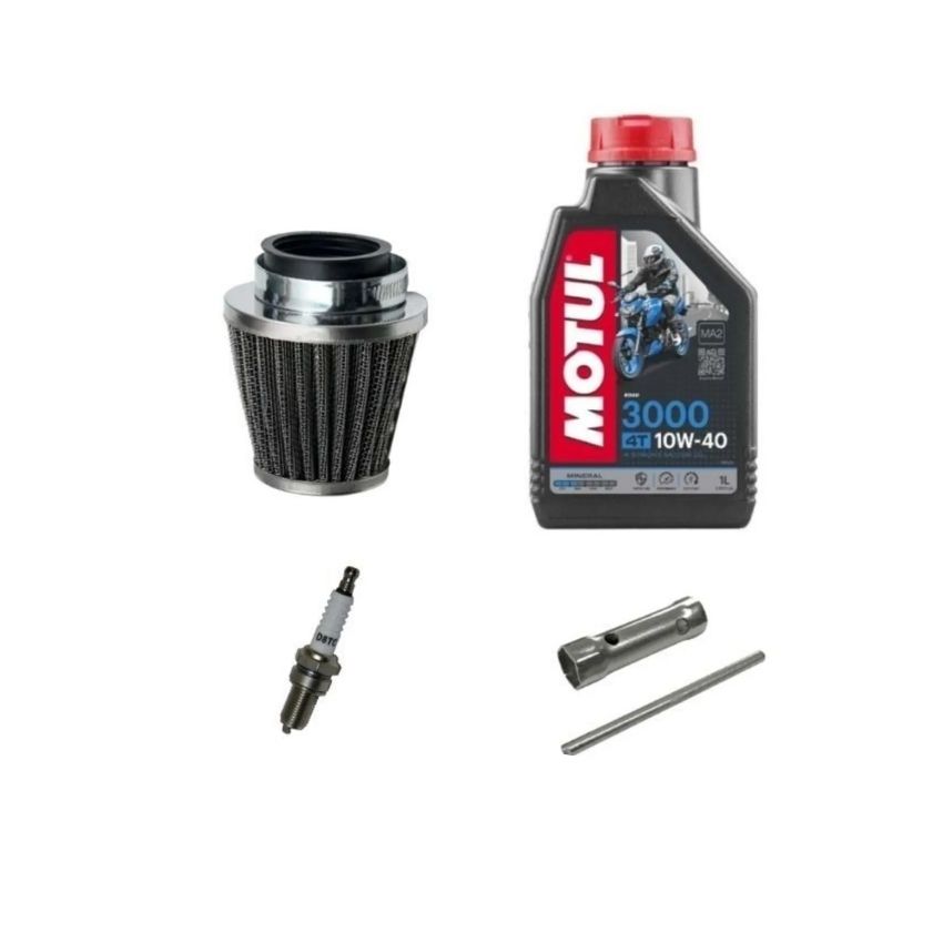 CG Bakım Seti Armut Filtre+Buji+Buji Anahtarı+Motul 3000 10W40 Yağ
